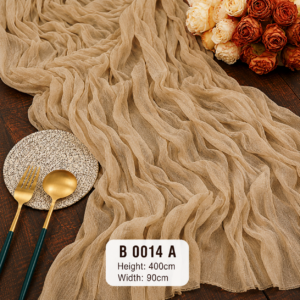 简约褶皱餐桌桌旗 Minimalist Pleated Table Runner